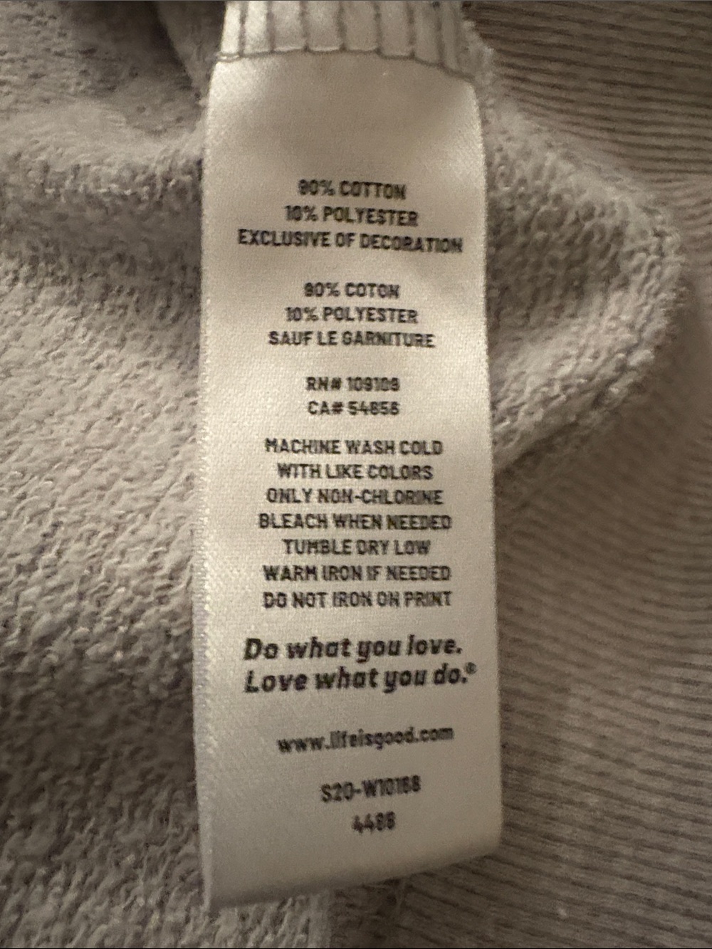 Life Is Good Light Grey Crewneck with Rainbow Tree Graphic - Picture 6 of 7